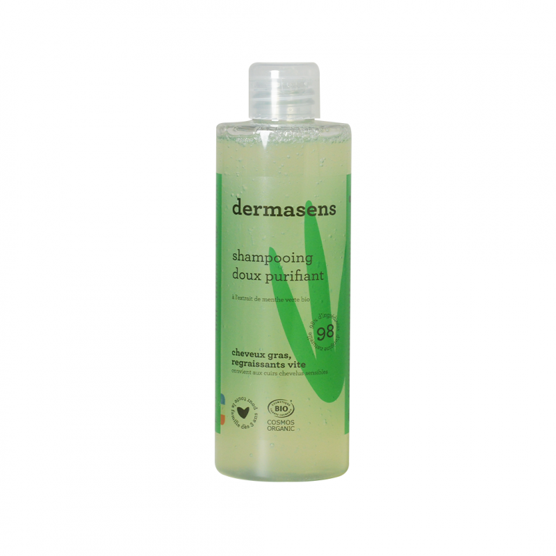 Shampooing bio purifiant pour cheveux gras 400ml Dermasens
