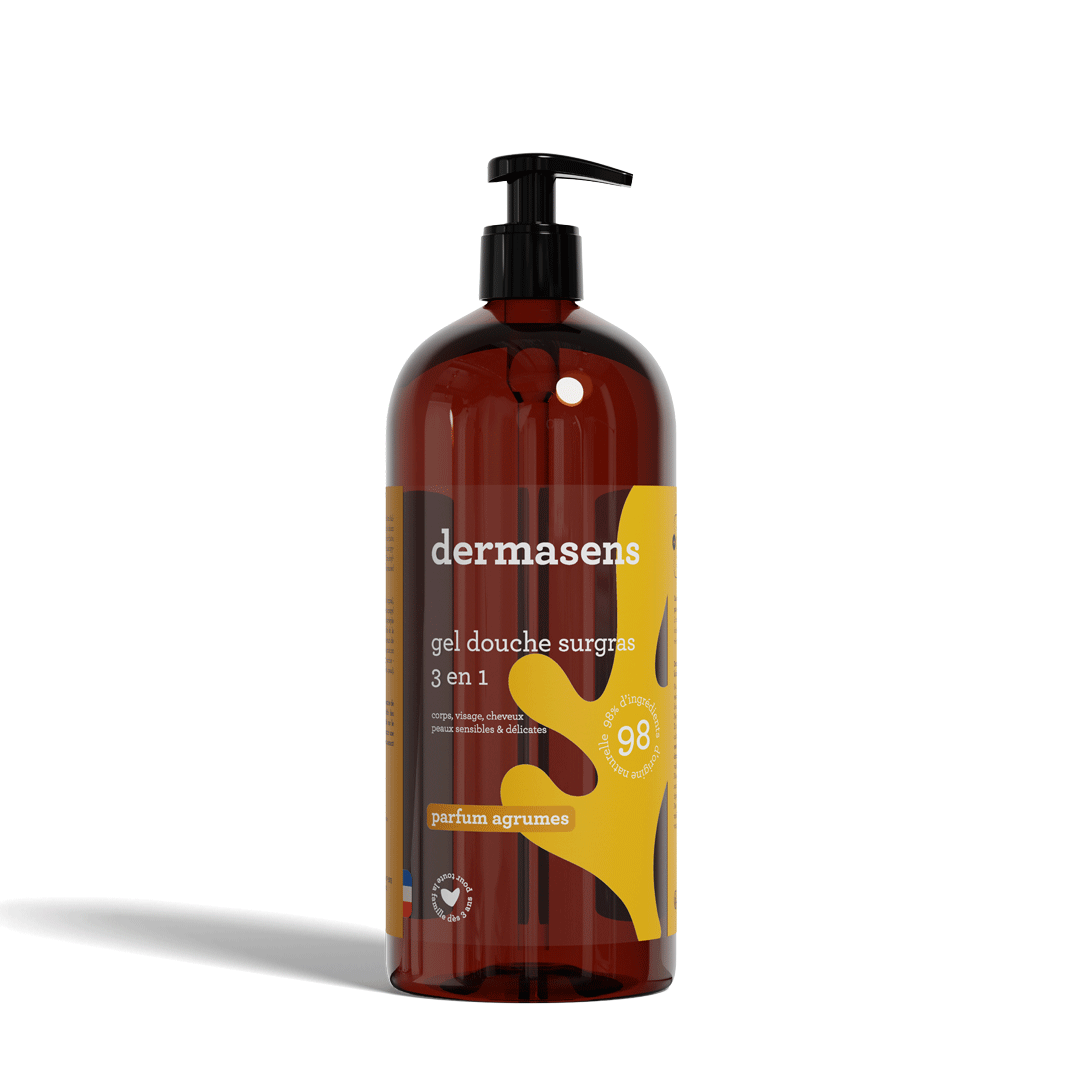 Gel douche surgras 3 en 1 Agrumes 1L DERMASENS